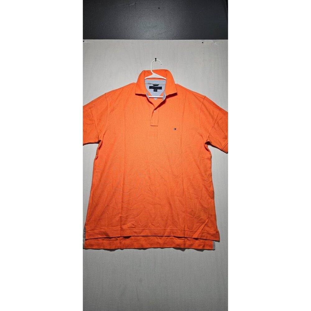 Tommy Hilfiger Polo Shirt Men’s Large Orange Short Sleeve Casual New Without Tag